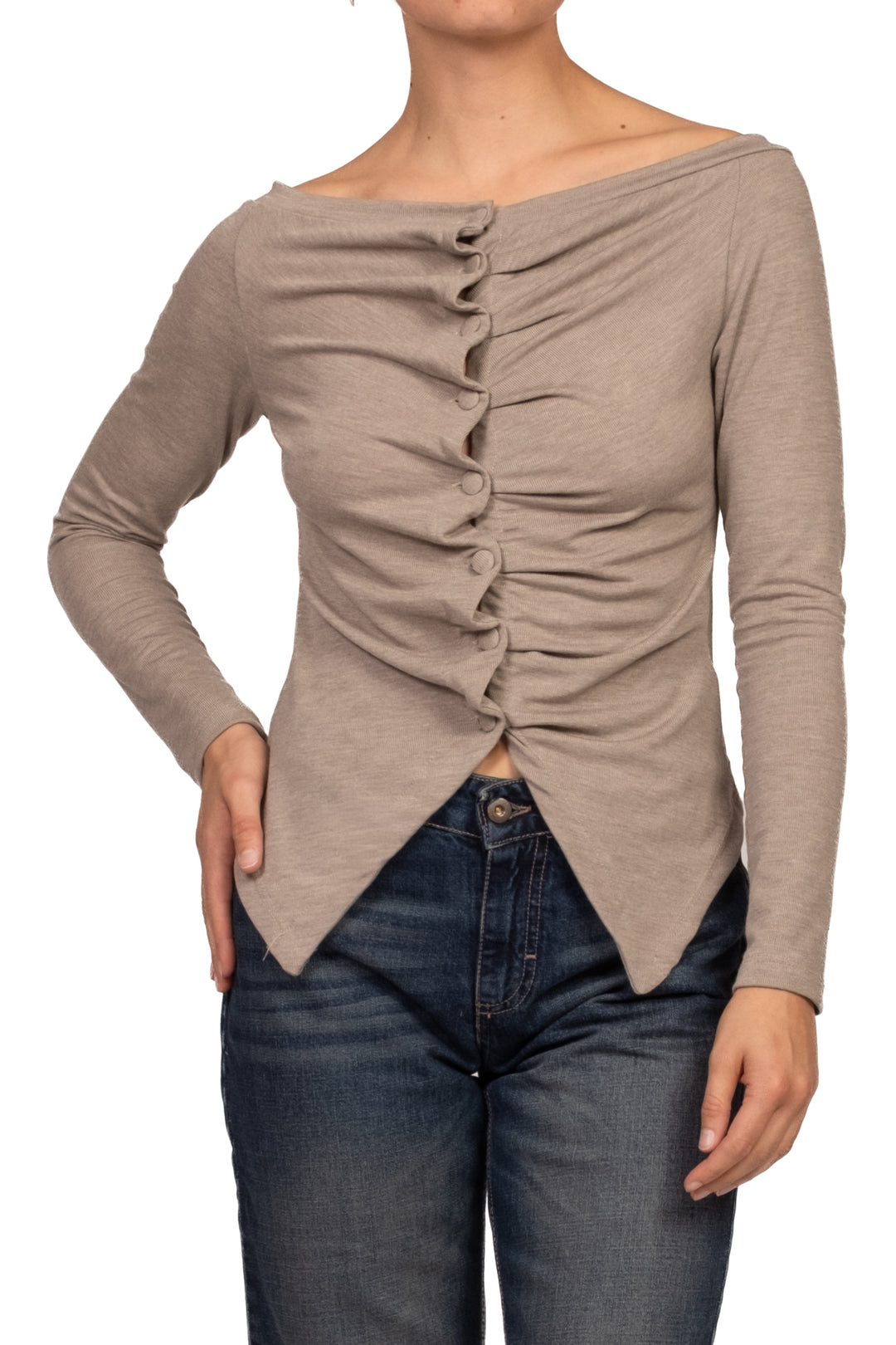 Have One - Maglia arricciata con bottoni Art. CSH-R118