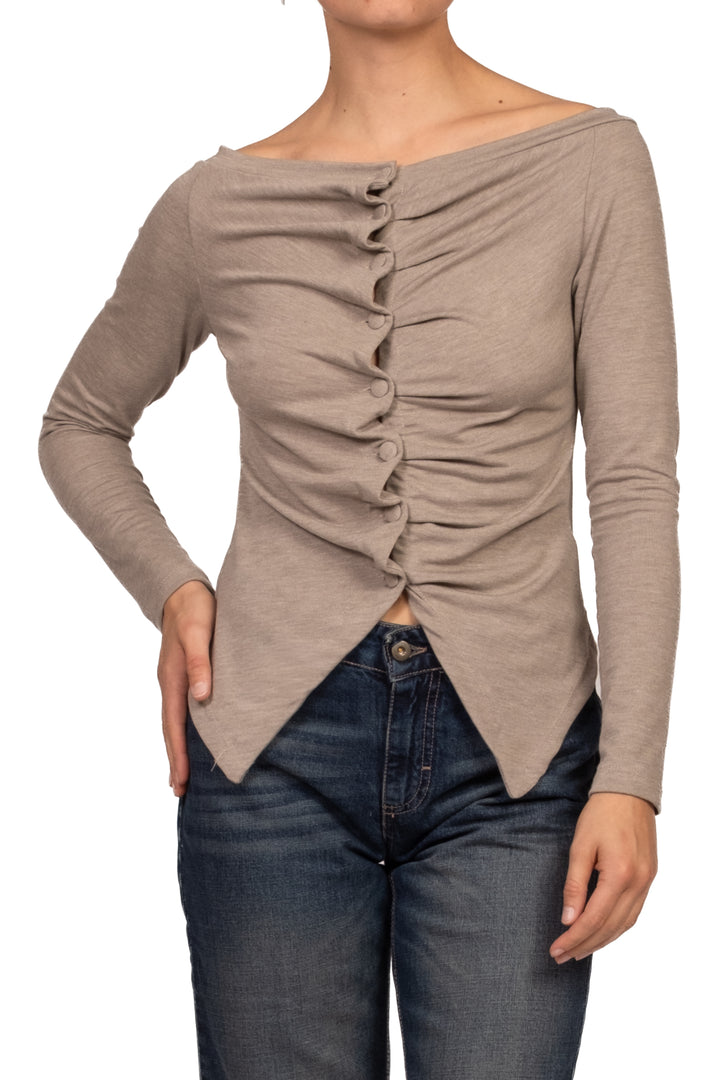 Have One - Maglia arricciata con bottoni Art. CSH-R118