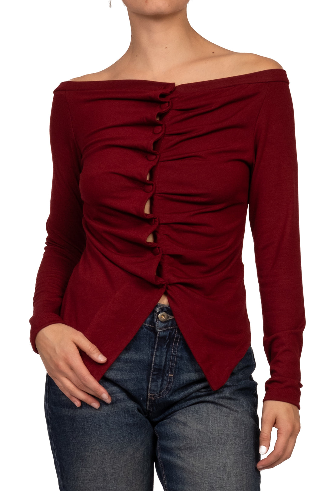 Have One - Maglia arricciata con bottoni Art. CSH-R118