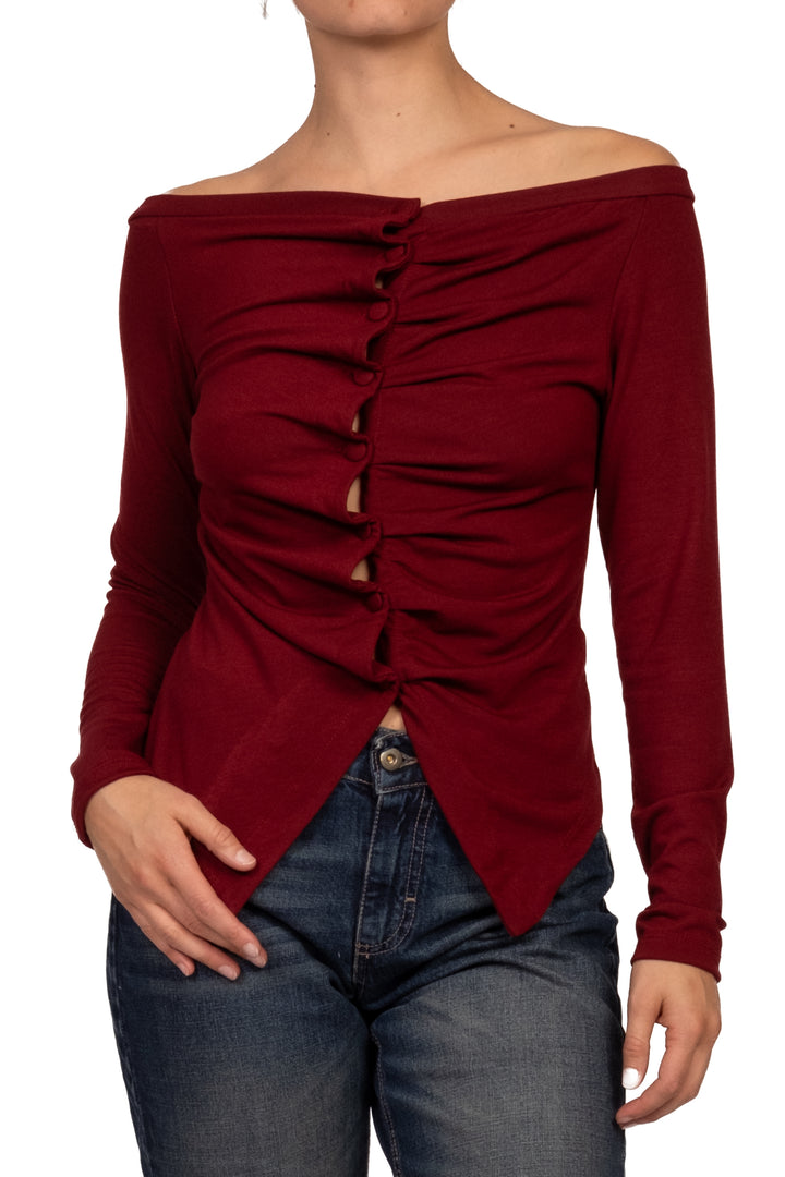 Have One - Maglia arricciata con bottoni Art. CSH-R118