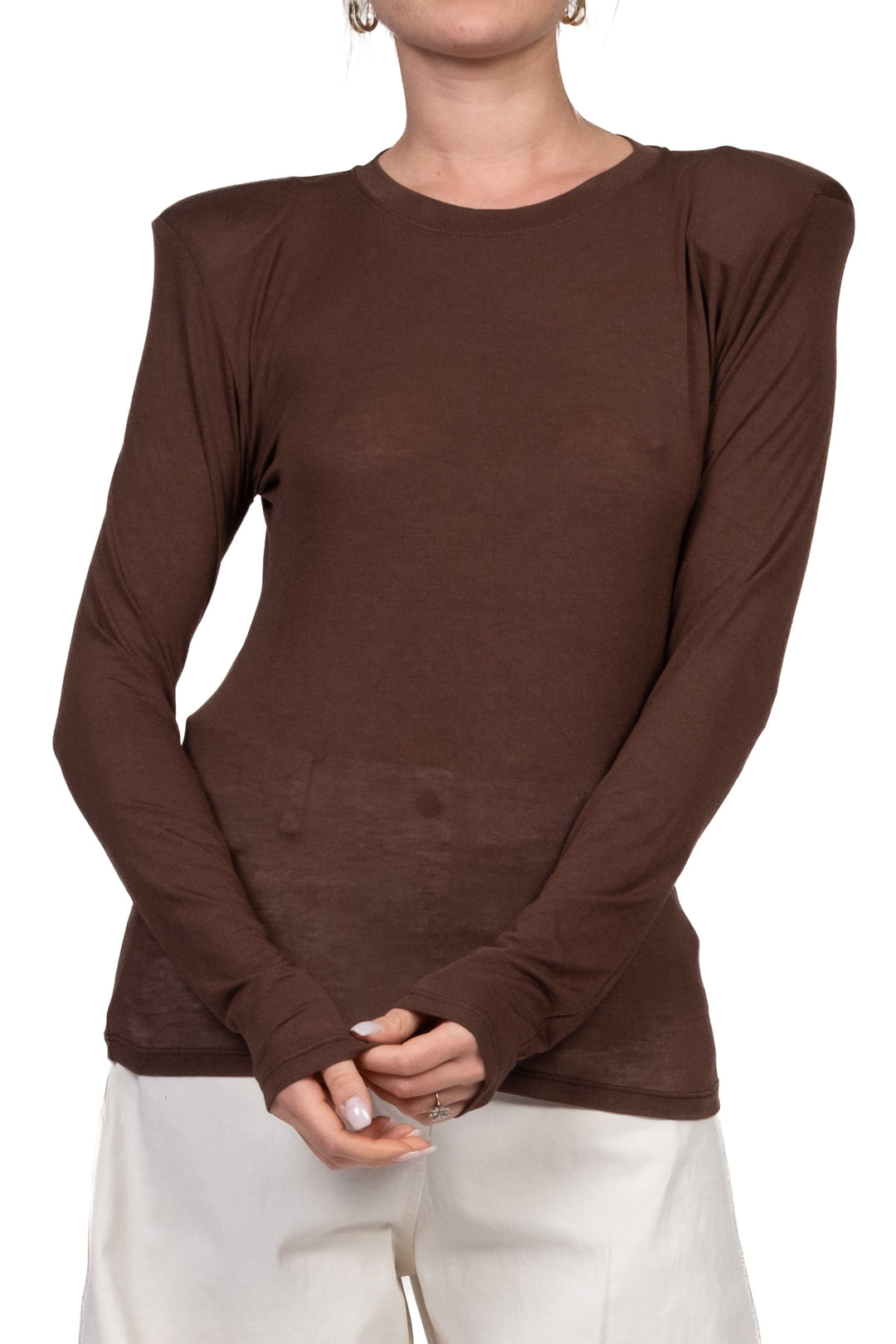 Have One - T-shirt con spalline misto lana  Art. MSH-R268