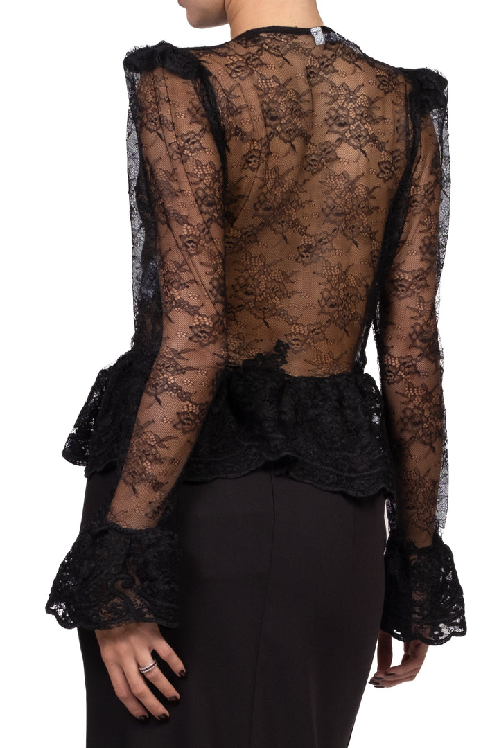 Imperial - Camicia in pizzo maniche sbuffo Art. CPH8MJF