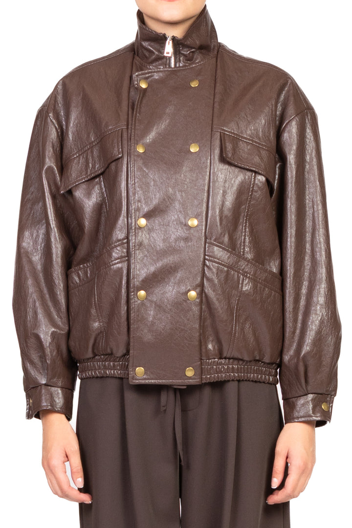 Tensione In - Giacca bomber ecopelle con tasche Art. FF582