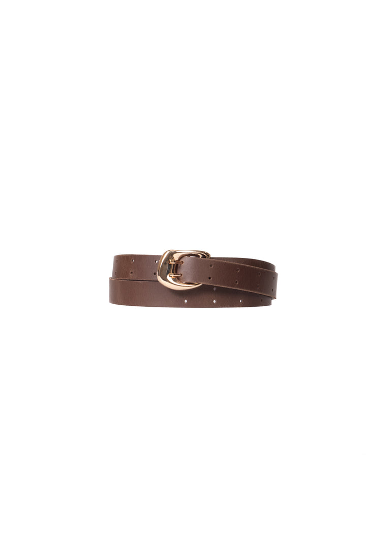 Vicolo - Cintura in pelle placca oro Art. AAB0071