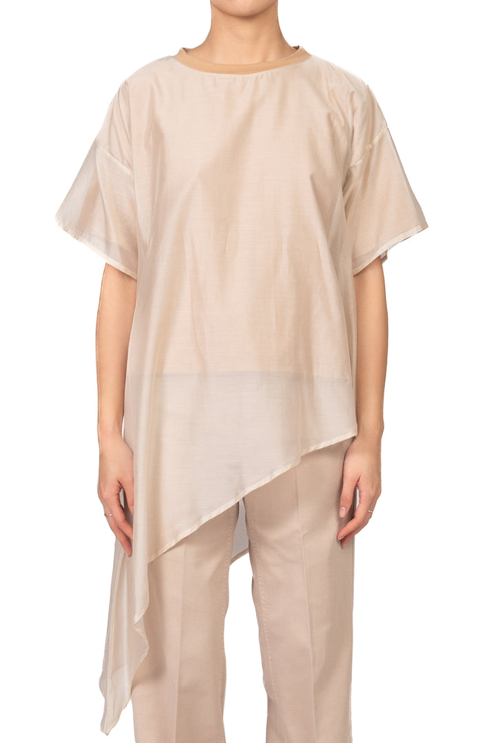 Vicolo - T-Shirt asimmetrica mussola Art. UAB0189