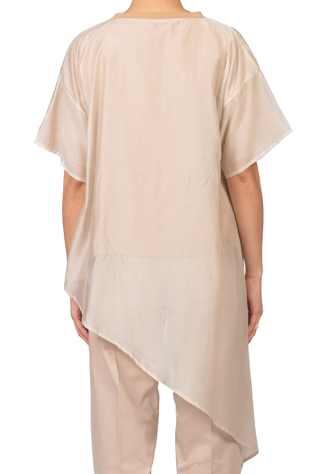 Vicolo - T-Shirt asimmetrica mussola Art. UAB0189