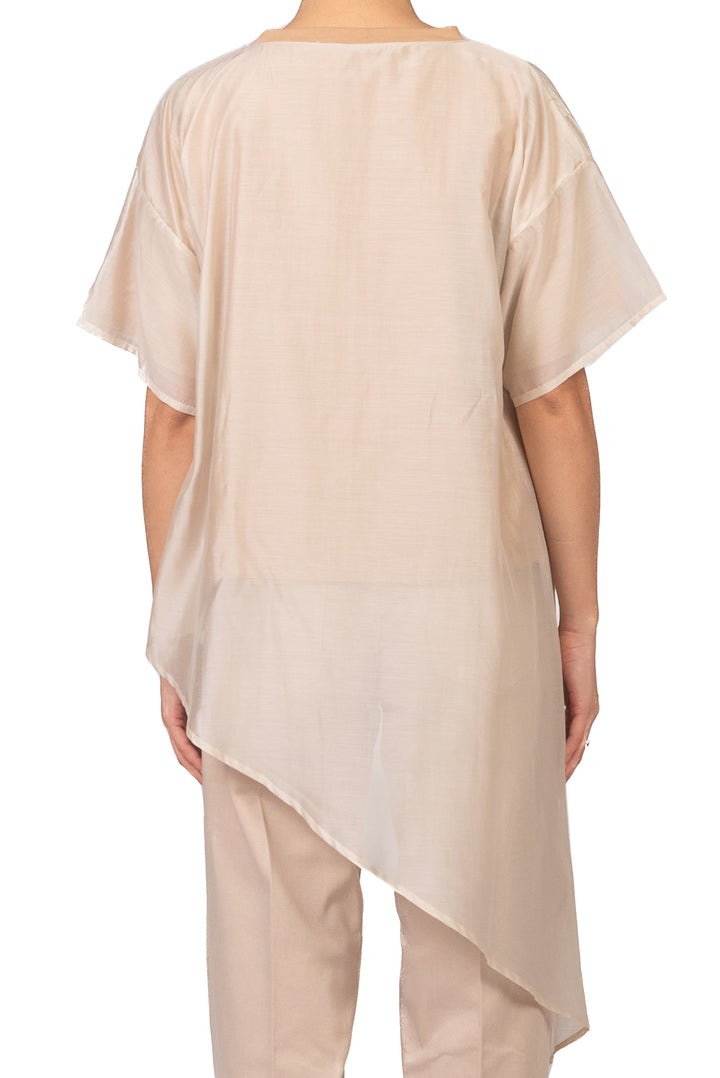 Vicolo - T-Shirt asimmetrica mussola Art. UAB0189