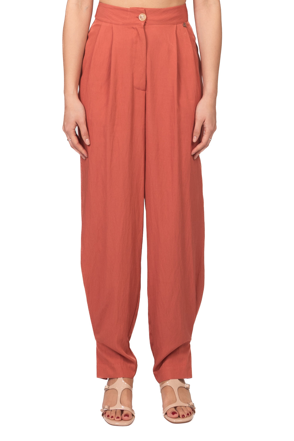Dixie - Pantalone carrot con pinces Art. PDP91PV