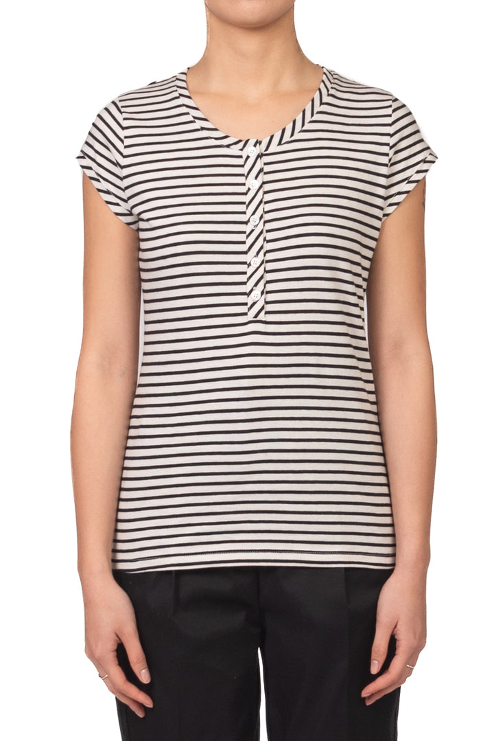 Vicolo - T-shirt serafino rigata Art. UAB0317
