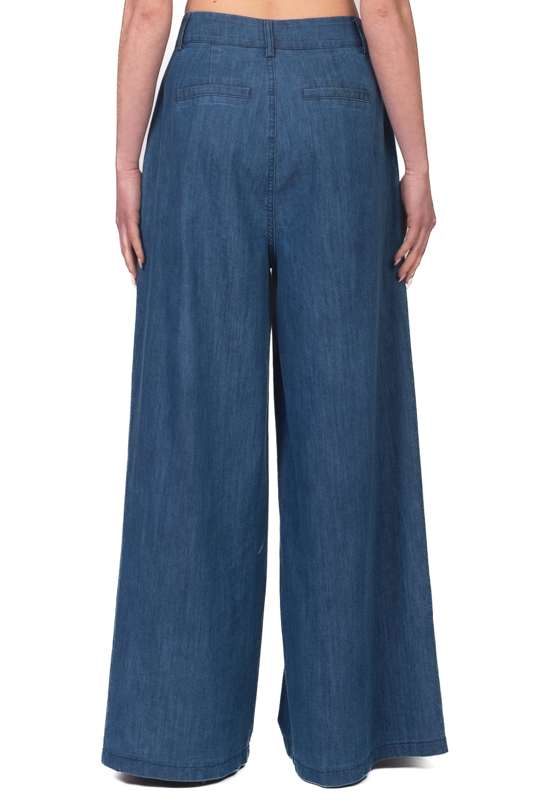 Vicolo - Pantalone palazzo chambray Art. TAB1922