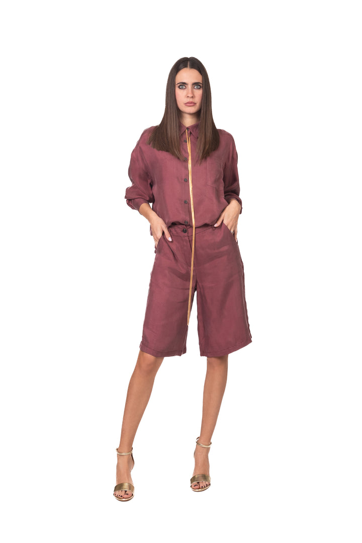 Tensione In - Camicia con taschino cupro Art. 26C4727