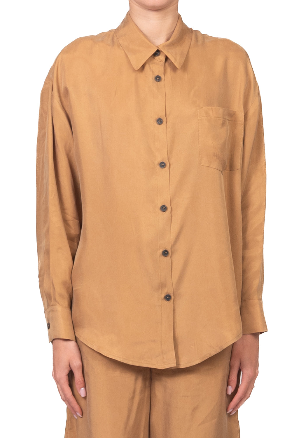 Tensione In - Camicia con taschino cupro Art. 26C4727