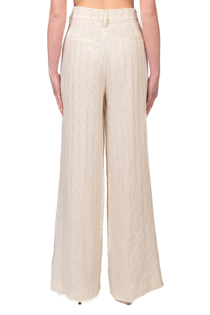 Tensione In - Pantalone gessato micro paillettes Art. S26PA16