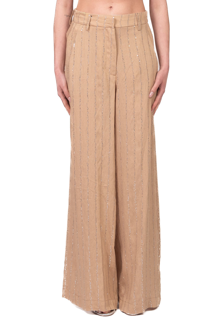 Tensione In - Pantalone gessato micro paillettes Art. S26PA16