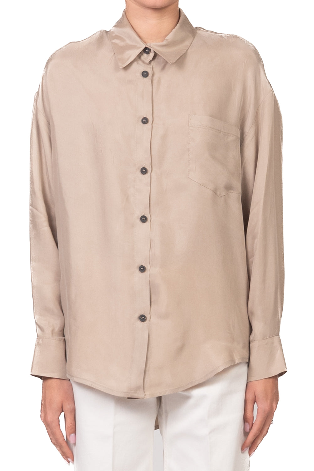 Tensione In - Camicia con taschino cupro Art. 26C4727