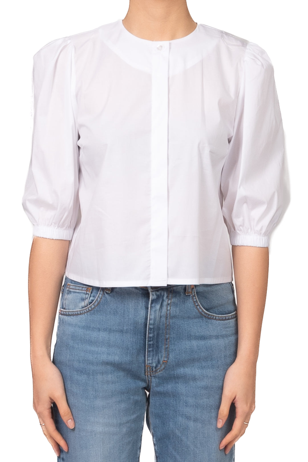 Tensione In - Camicia crop manica palloncino Art. 26C4718