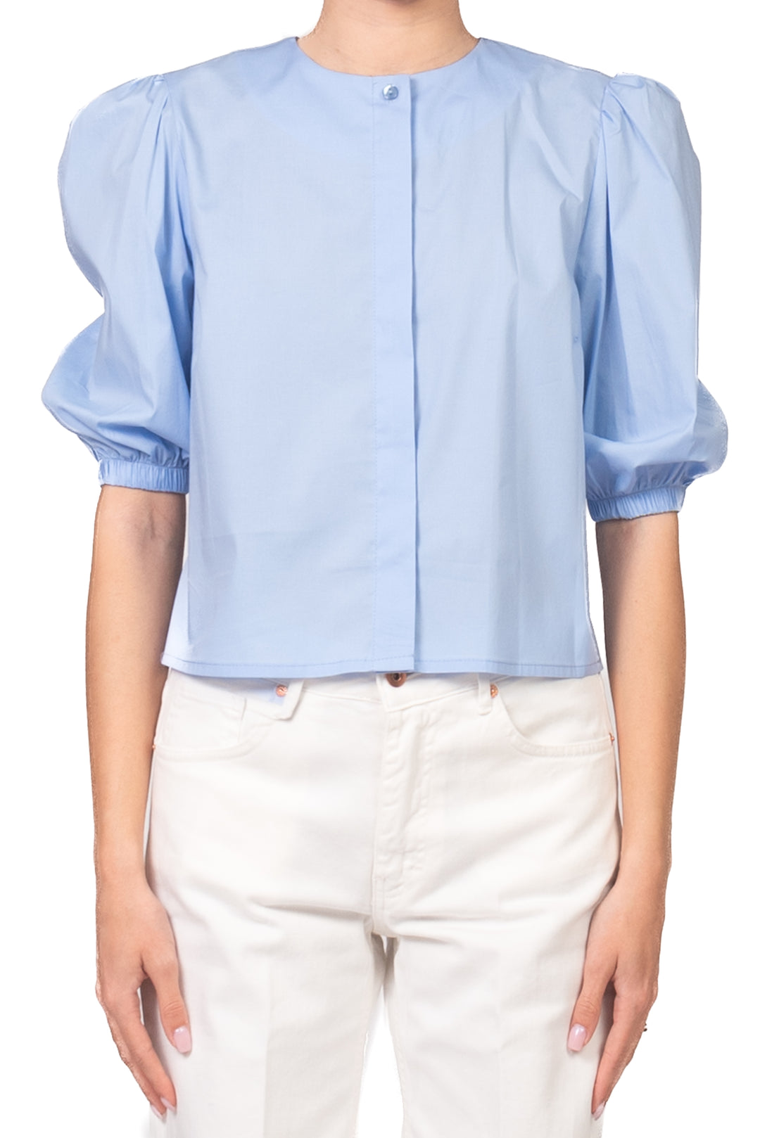 Tensione In - Camicia crop manica palloncino Art. 26C4718