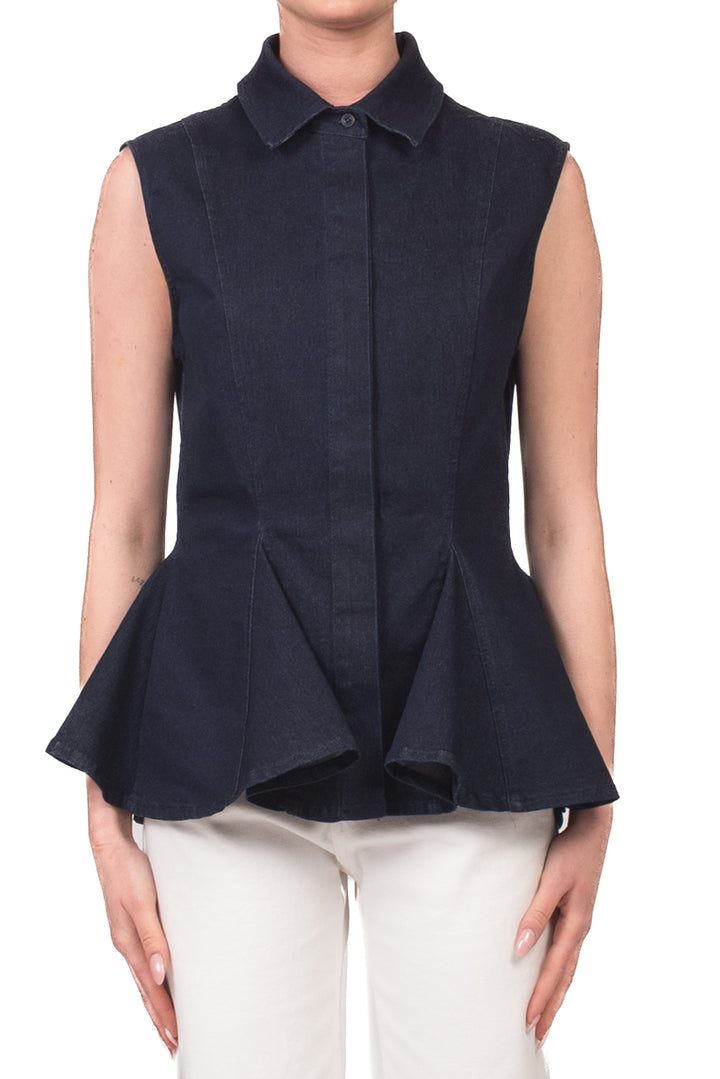 Tensione In - Camicia jeans smanicata Art. 39074