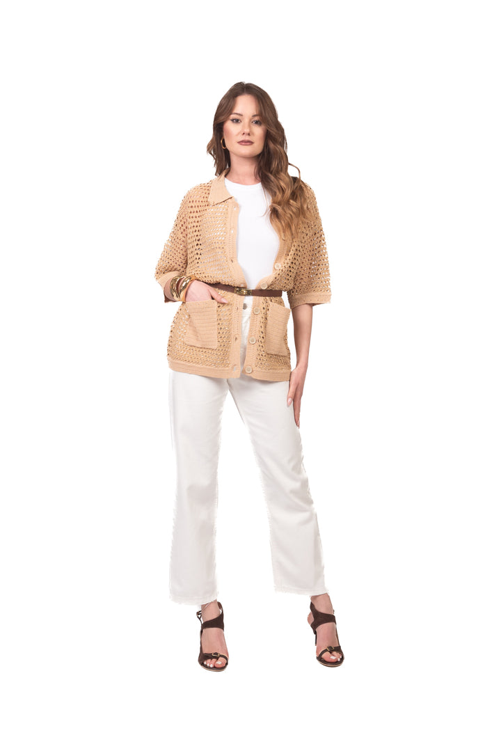 Vicolo - Cardigan crochet micro paillettes Art. 5AB5016