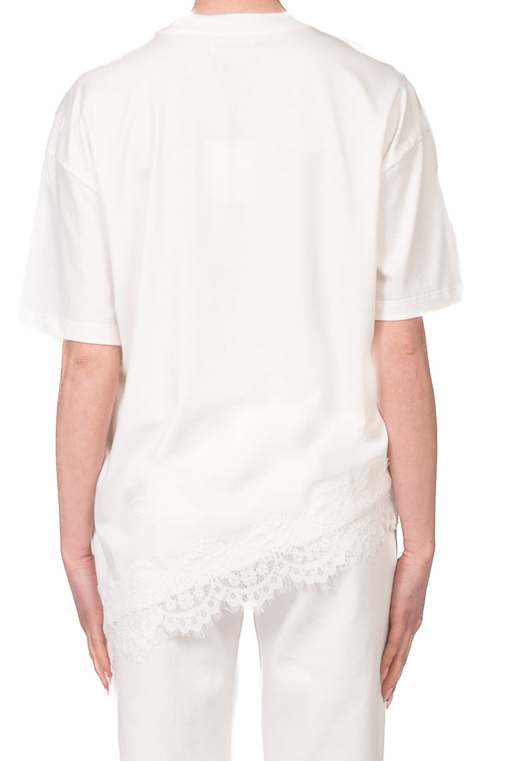 Vicolo - T-shirt asimmetrica con pizzo Art. RAB0598
