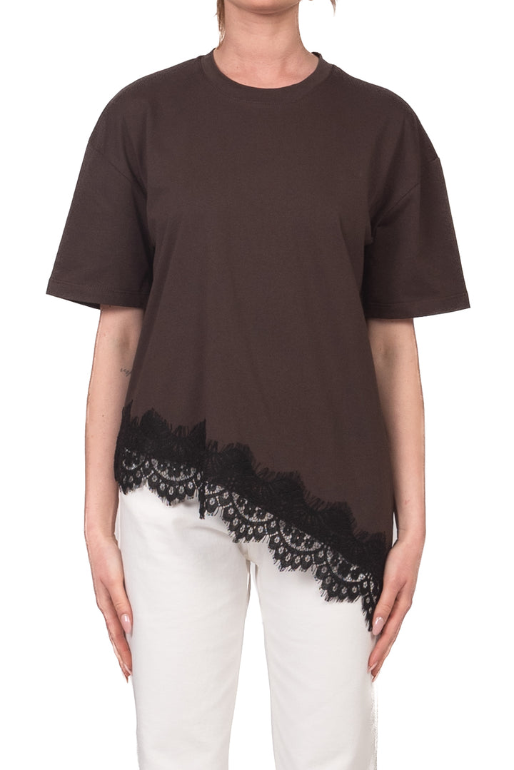 Vicolo - T-shirt asimmetrica con pizzo Art. RAB0598