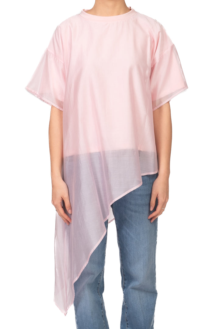 Vicolo - T-Shirt asimmetrica mussola Art. UAB0189