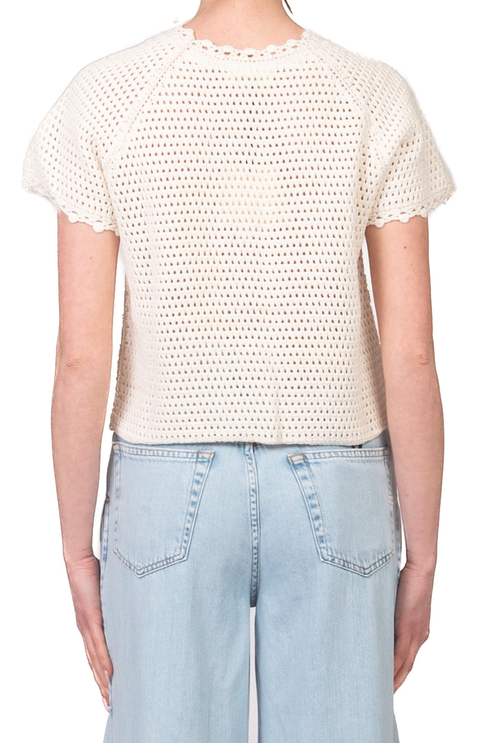 Vicolo - Maglia crochet chiusura due bottoni Art. 3AB3022