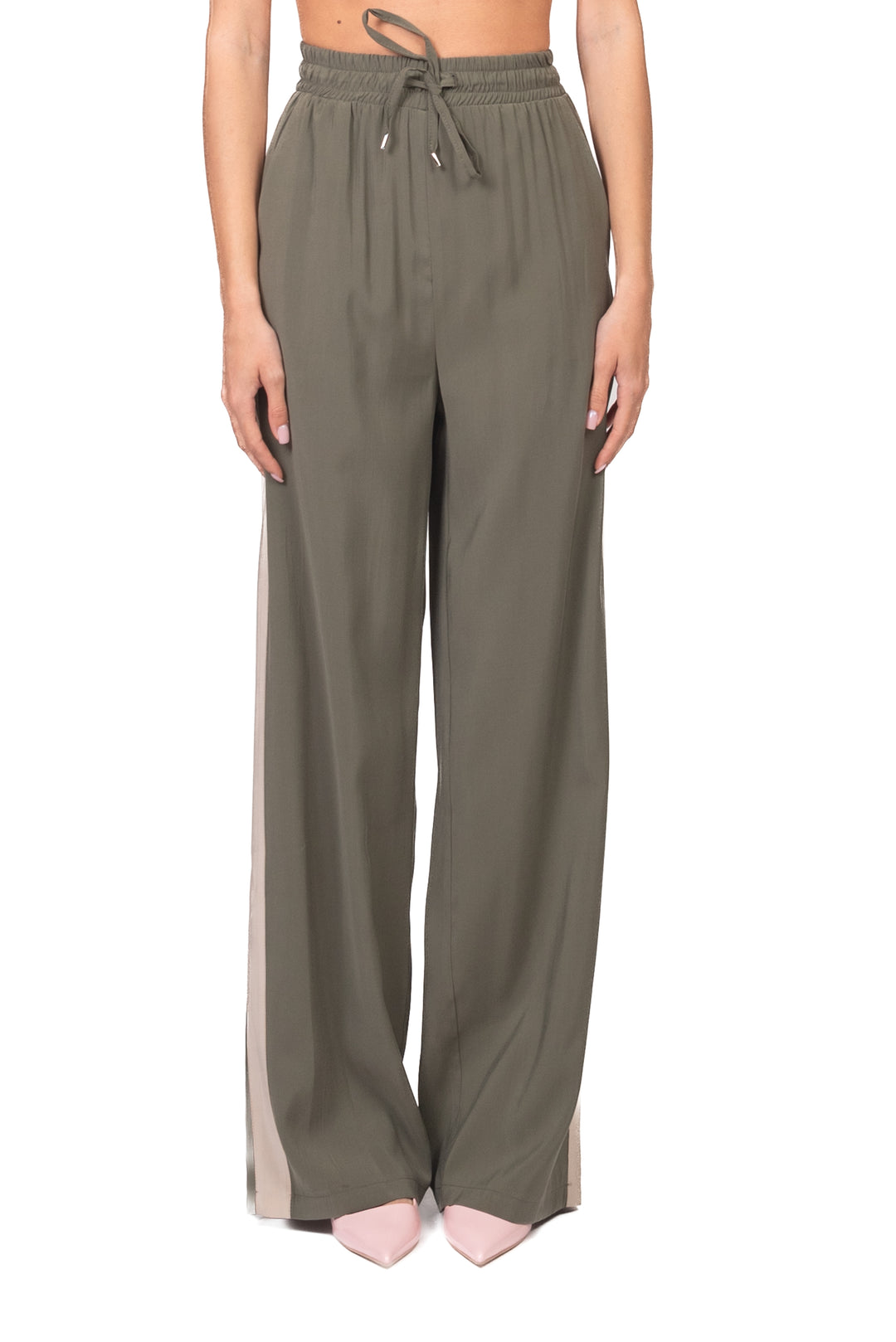 Tensione In - Pantalone cupro con banda laterale Art. 26P4584