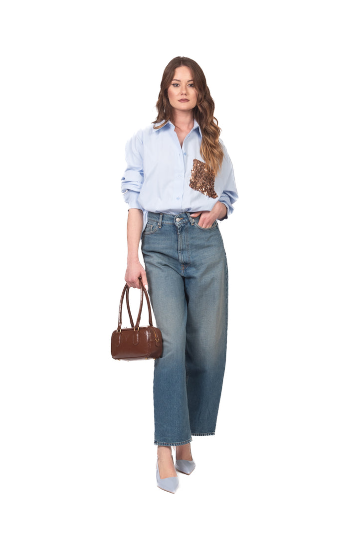 Tensione In - Camicia over tasca paillettes Art. PE260178