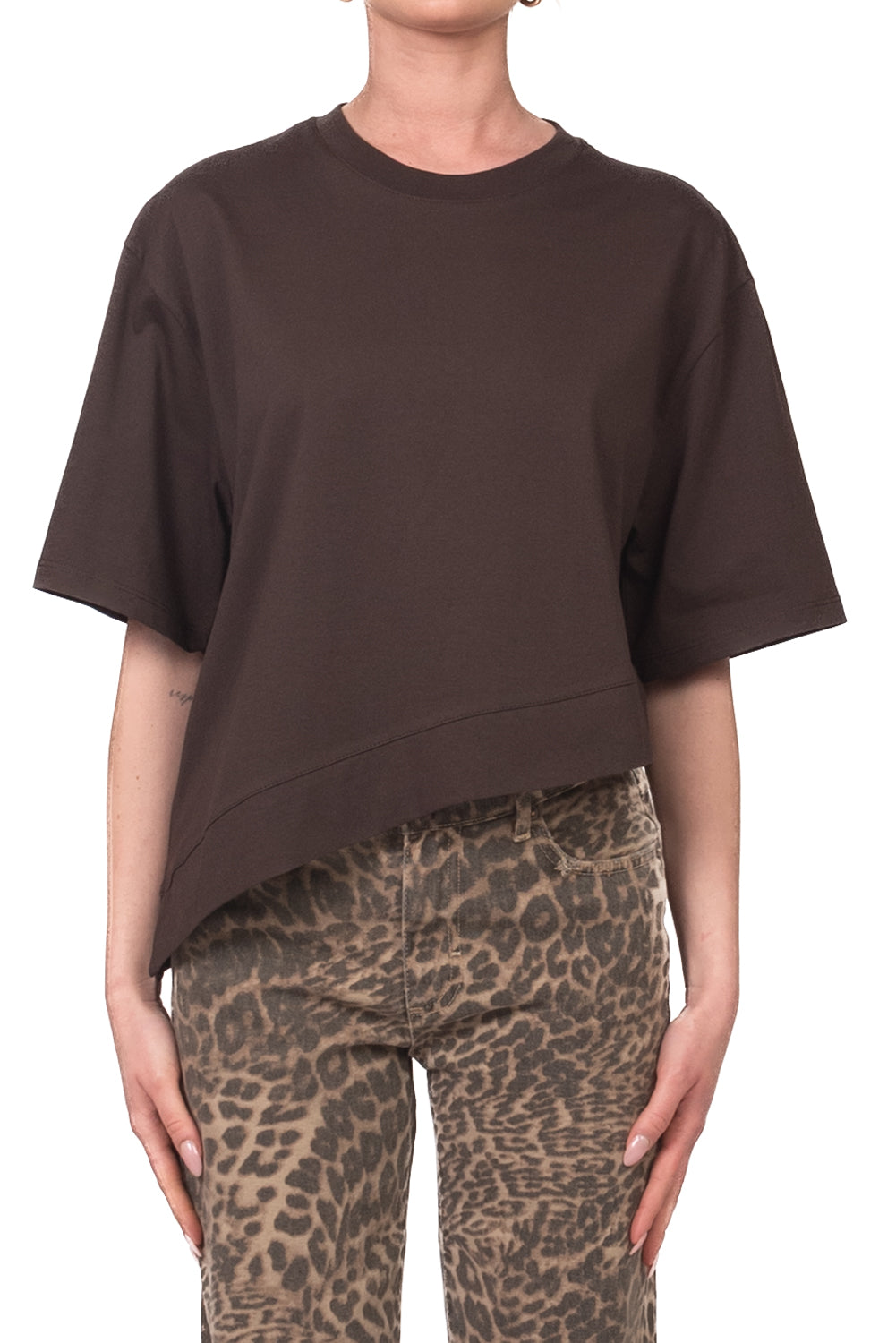 Vicolo - T-Shirt basic asimmetrica Art. UAB0281