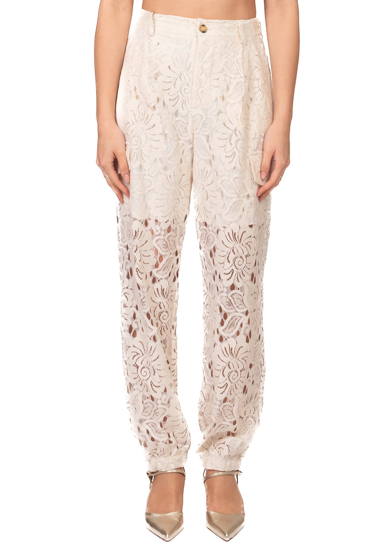 Tensione In - Pantalone cargo in pizzo Art. PE26-4219