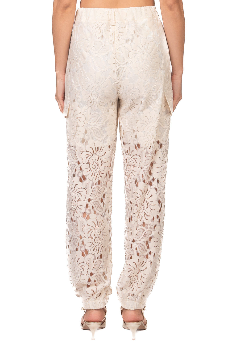 Tensione In - Pantalone cargo in pizzo Art. PE26-4219
