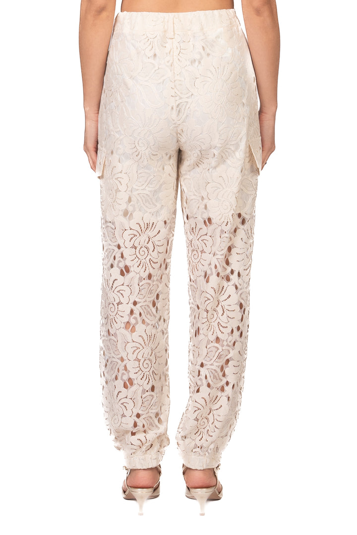 Tensione In - Pantalone cargo in pizzo Art. PE26-4219