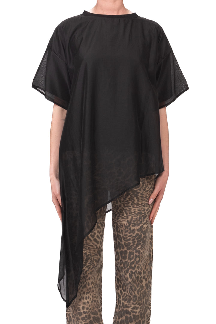 Vicolo - T-Shirt asimmetrica mussola Art. UAB0189