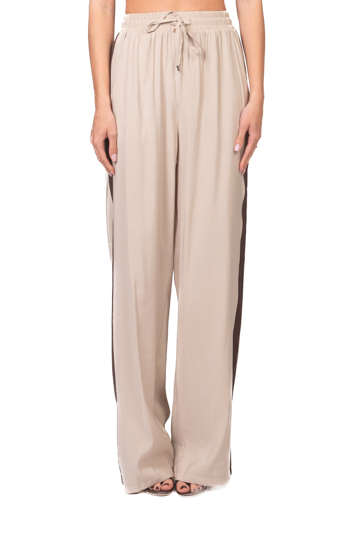 Tensione In - Pantalone cupro con banda laterale Art. 26P4584