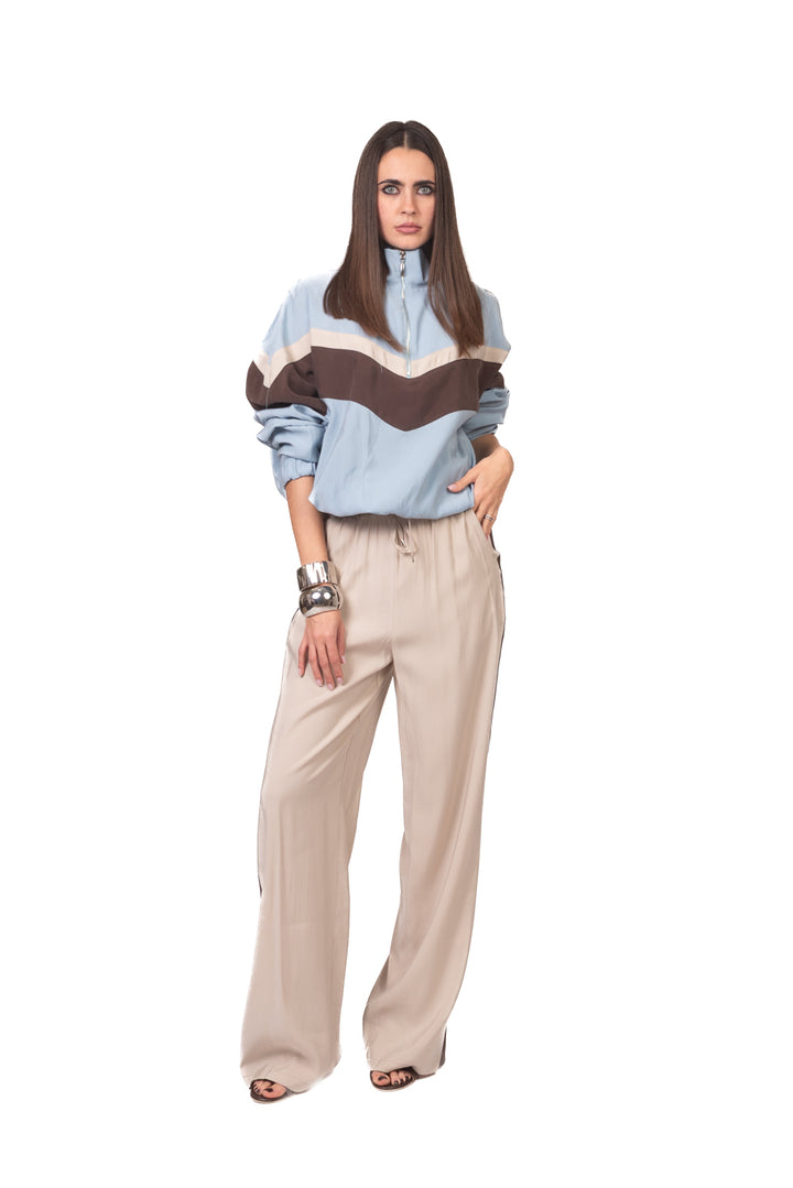 Tensione In - Pantalone cupro con banda laterale Art. 26P4584