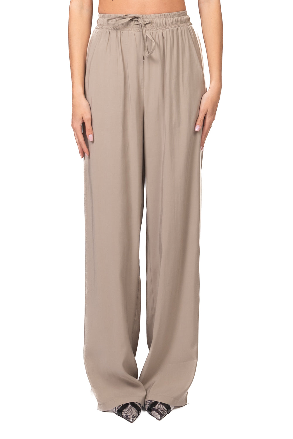 Tensione In - Pantalone cupro con banda laterale Art. 26P4584