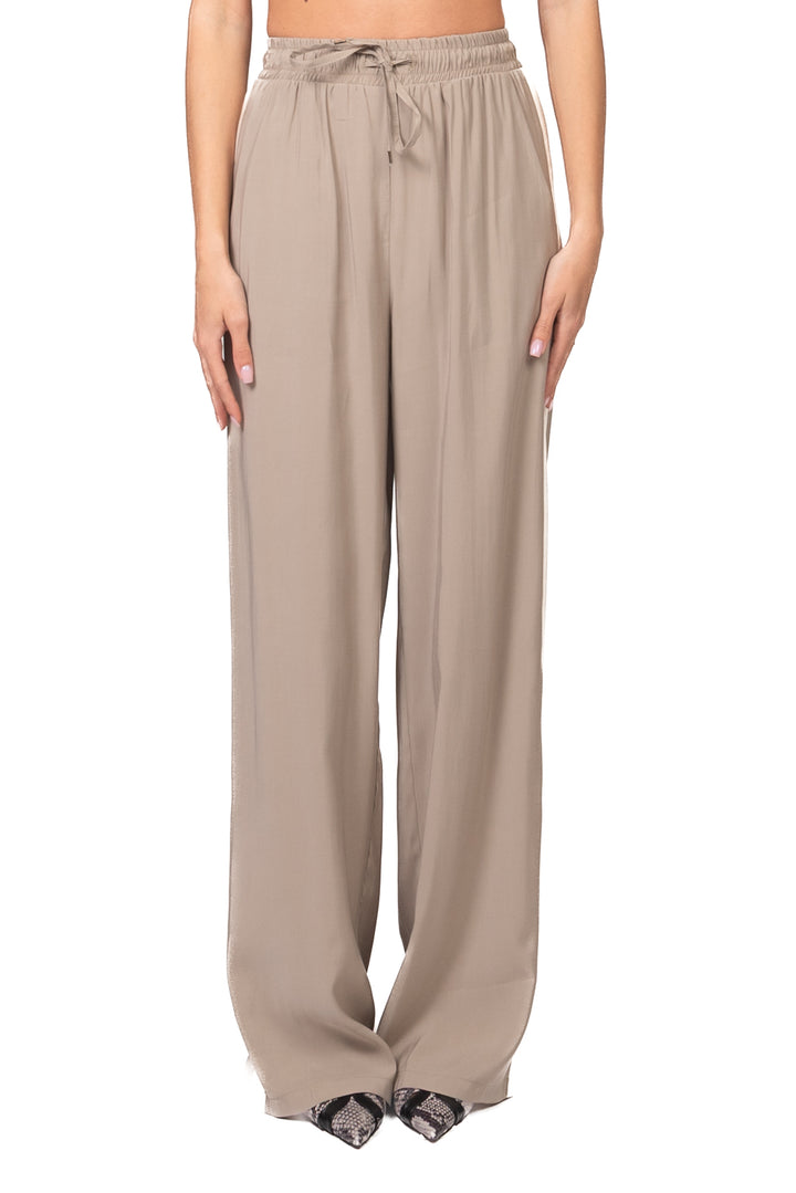Tensione In - Pantalone cupro con banda laterale Art. 26P4584