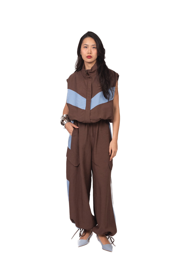Tensione In - Bomber smanicato bicolore Art. 39111
