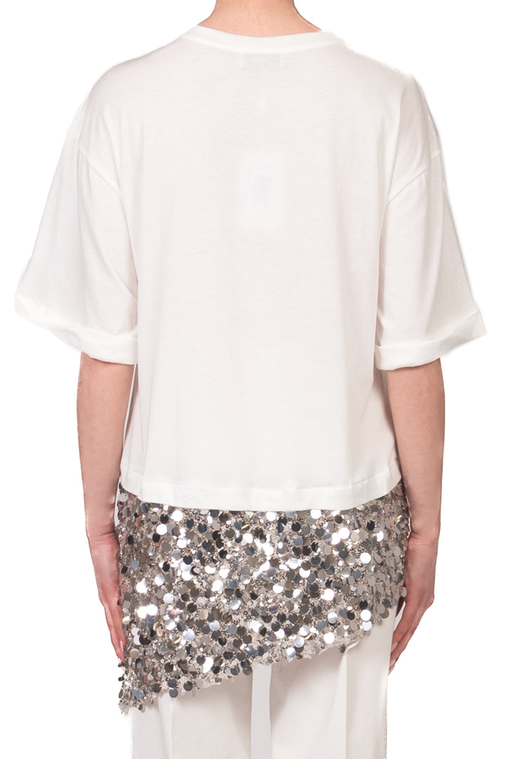 Motel - T-shirt asimmetrica con paillettes Art. S26MC32