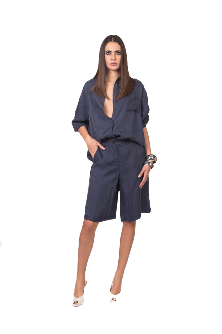 Tensione In - Camicia con taschino cupro Art. 26C4727