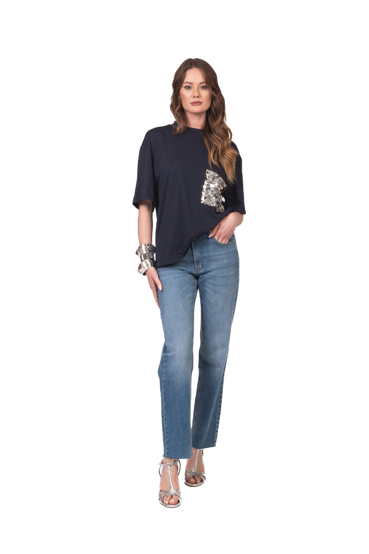 Tensione In - T-shirt tasca paillettes Art. PE260112