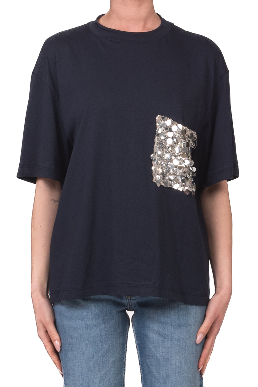 Tensione In - T-shirt tasca paillettes Art. PE260112