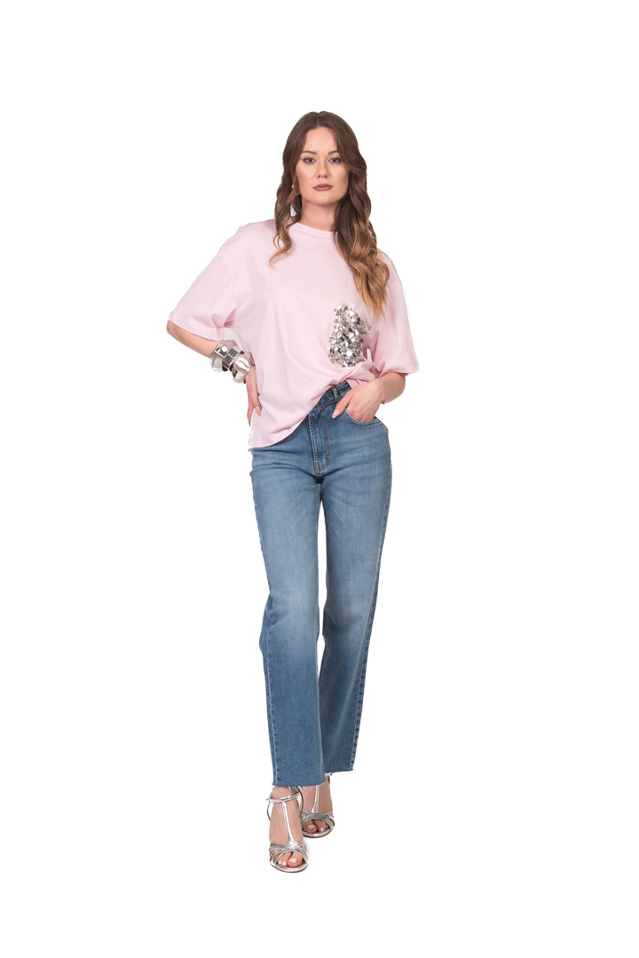 Tensione In - T-shirt tasca paillettes Art. PE260112