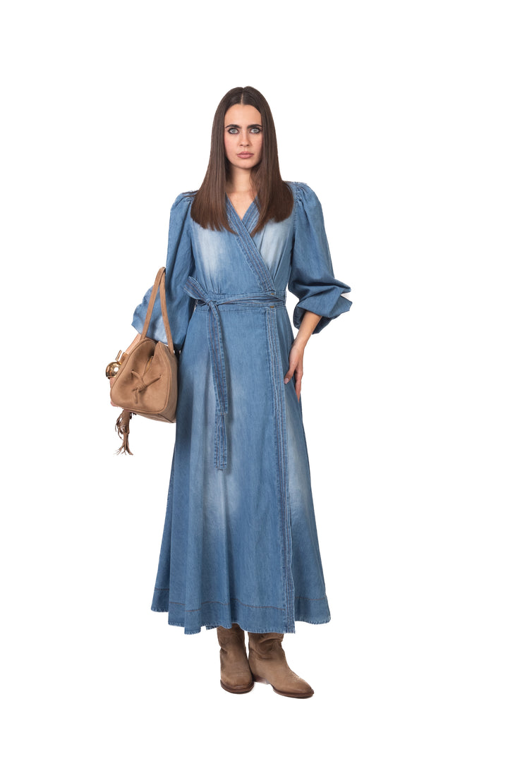 Tensione In - Abito portafoglio chambray Art. LT1249