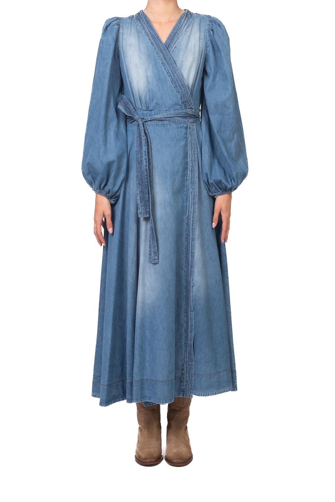 Tensione In - Abito portafoglio chambray Art. LT1249