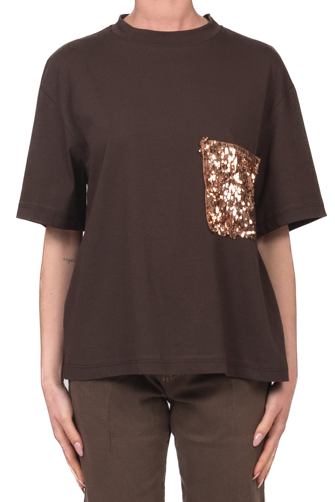 Tensione In - T-shirt tasca paillettes Art. PE260180