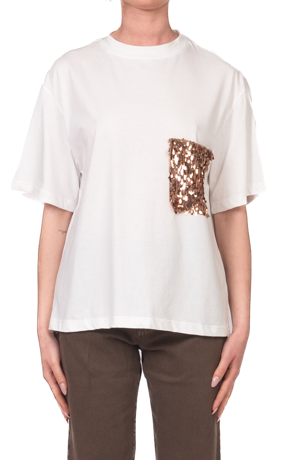 Tensione In - T-shirt tasca paillettes Art. PE260180