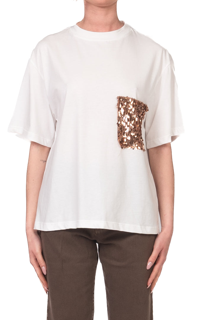Tensione In - T-shirt tasca paillettes Art. PE260180