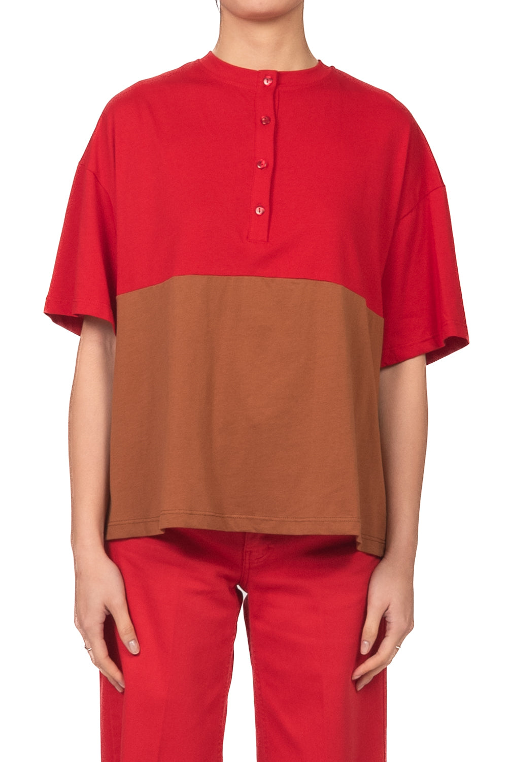Tensione In - T-shirt serafino bicolore Art. 26M4726